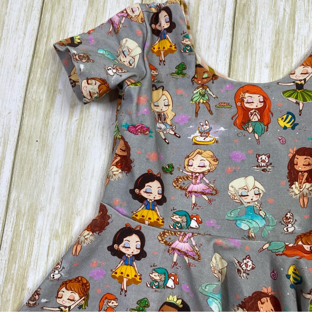 Chatty Bug Gray Princess Peplum Tunic Dress - Picture 2 of 5